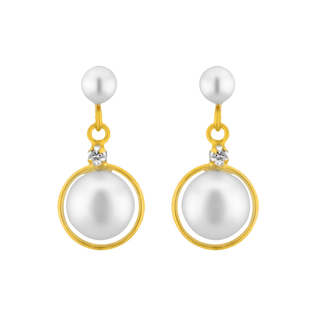 J Pearls White Pearl Hangings - Real Pearl Jewelry - Distacart