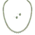 J Pearls Simple Grey Pearl Set - Real Pearl Jewelry - Distacart