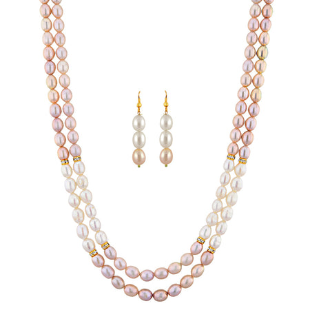 J Pearls Crusty Pearl Necklace Set - Real Pearl Jewelry