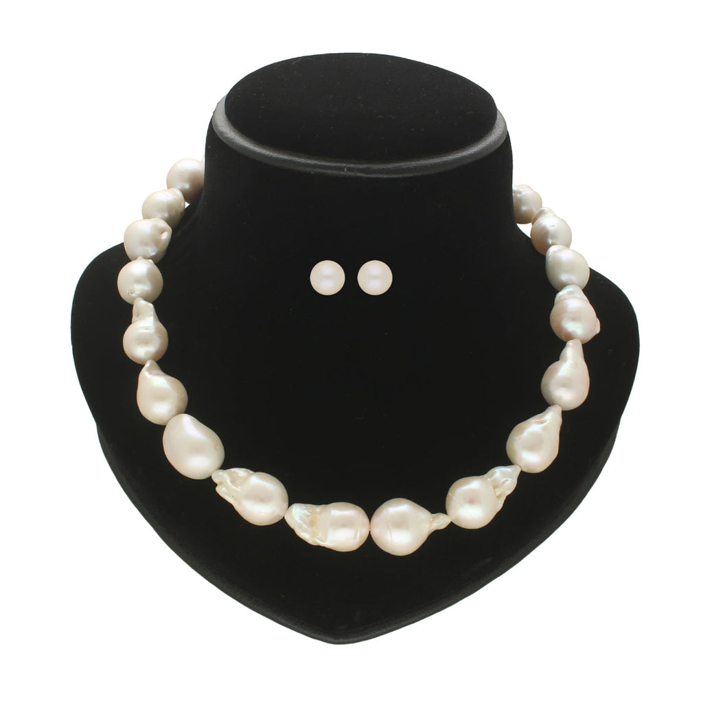 J Pearls Ehani 1 Line Baroque Pearl Necklaces