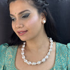 J Pearls Ehani 1 Line Baroque Pearl Necklaces
