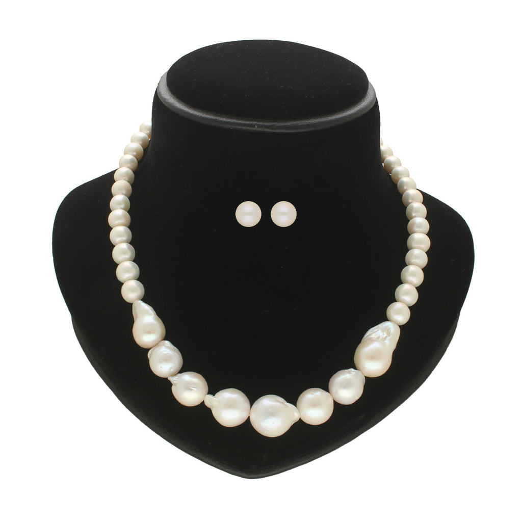 J Pearls Falak 1 Line Baroque Pearl Necklaces
