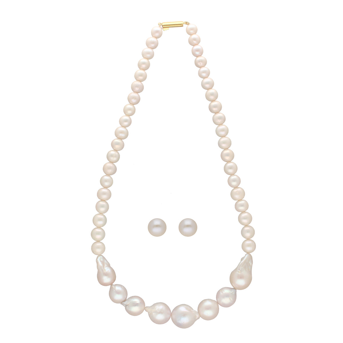 J Pearls Falak 1 Line Baroque Pearl Necklaces