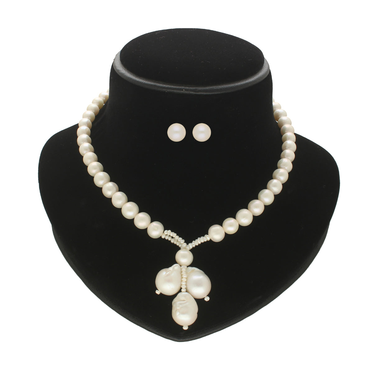 J Pearls Nisha 1 Line Round Pearl Necklaces