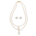 J Pearls Oeshi 2 Lines Oval Pearl Necklaces