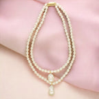 J Pearls Oeshi 2 Lines Oval Pearl Necklaces