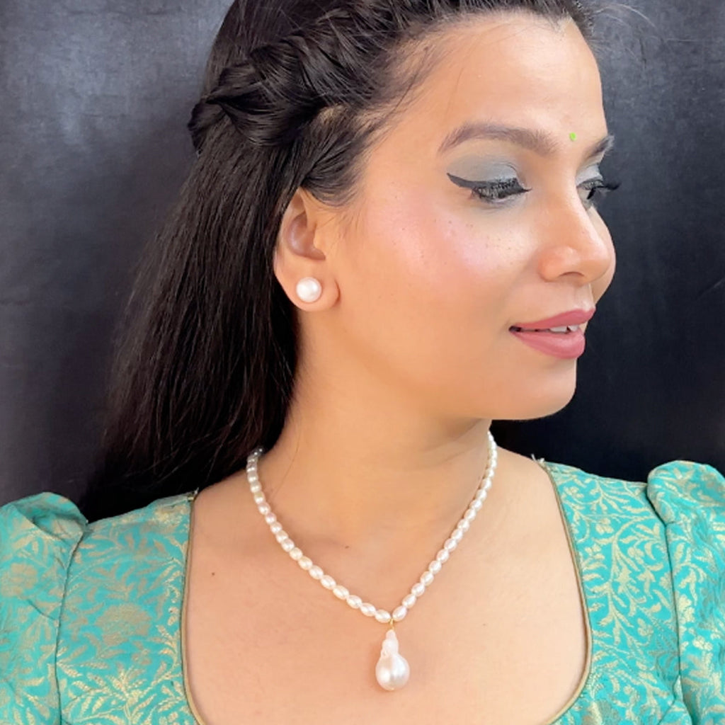 J Pearls Zora 1 Line Pearl Necklaces