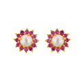 J Pearls Red Rose Pearl Earrings - Real Pearl Jewelry - Distacart