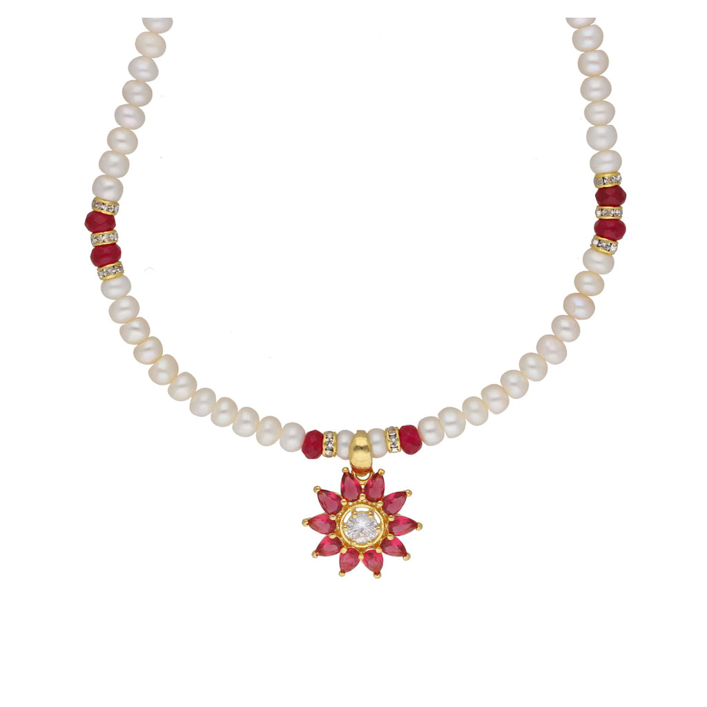 J Pearls Abdhija 1 Line Pearl Sets - Real Pearl Jewelry - Distacart