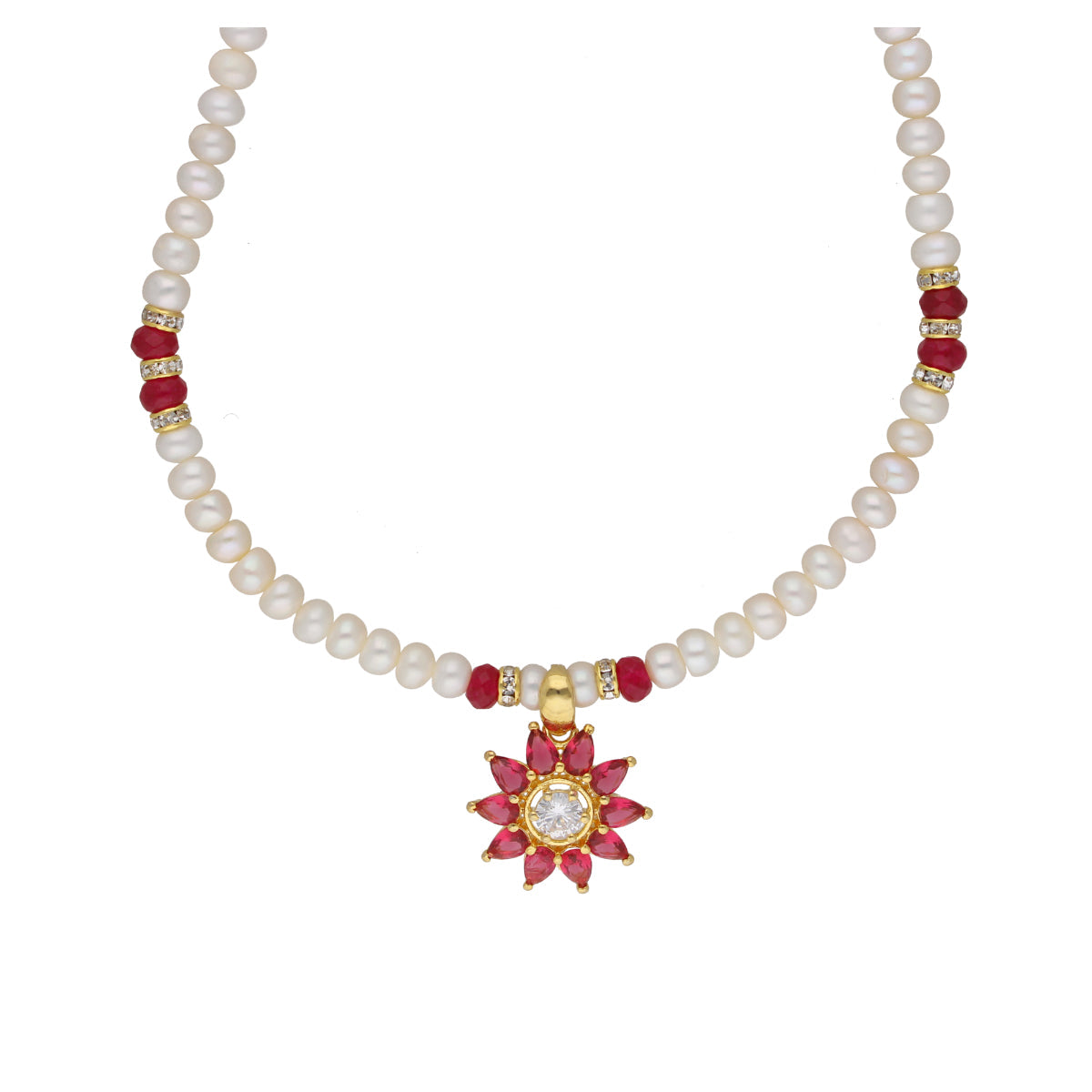 J Pearls Abdhija 1 Line Pearl Sets - Real Pearl Jewelry - Distacart
