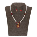 J Pearls Abdhija 1 Line Pearl Sets - Real Pearl Jewelry - Distacart