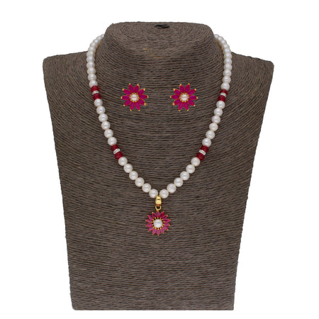 J Pearls Navishka 1 Line Pearl Sets - Real Pearl Jewelry