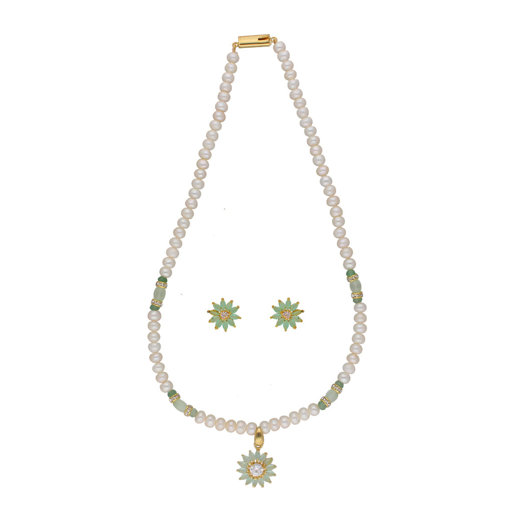 J Pearls Babita 1 Line Pearl Sets - Real Pearl Jewelry - Distacart
