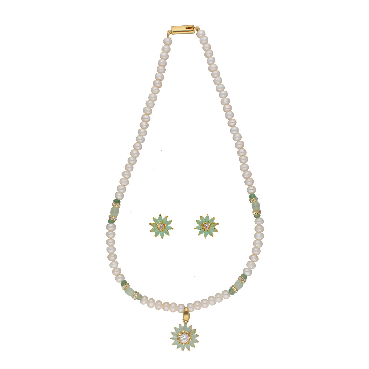 J Pearls Babita 1 Line Pearl Sets - Real Pearl Jewelry - Distacart