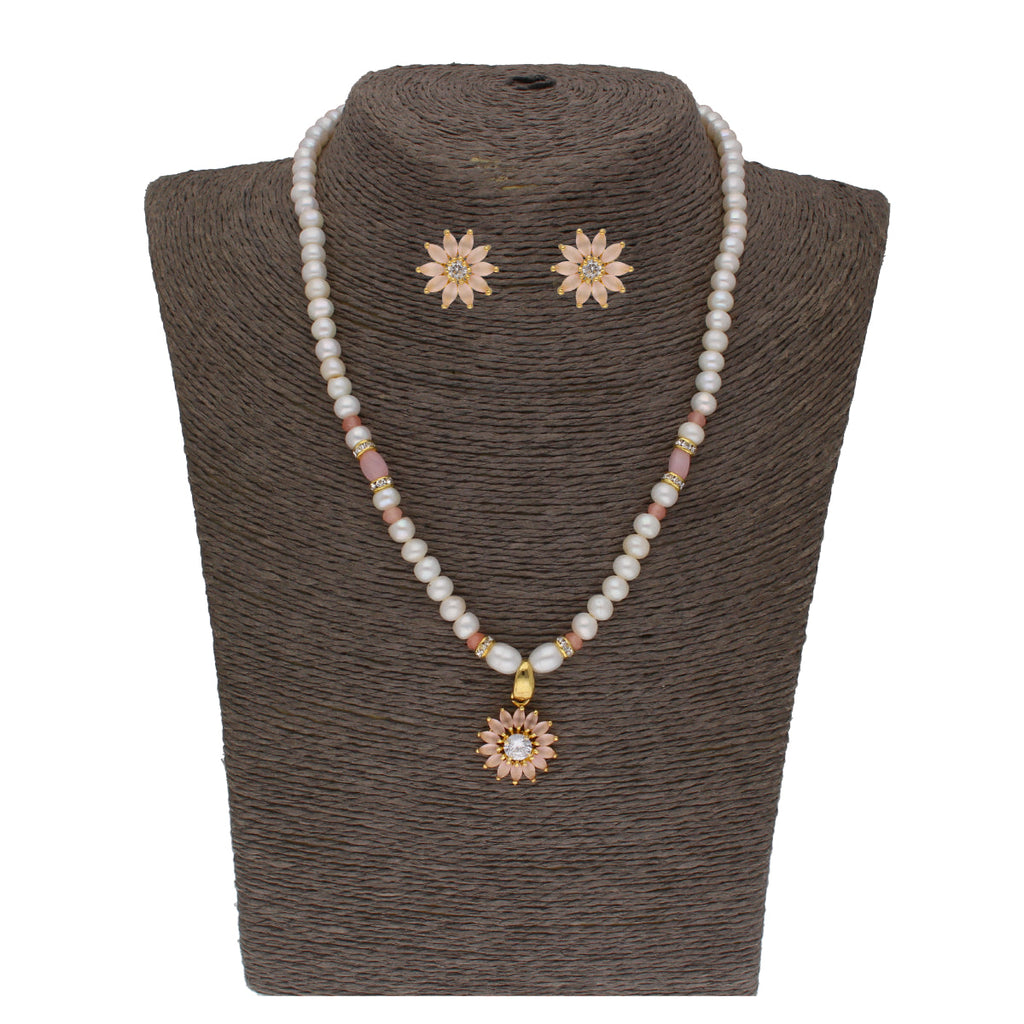 J Pearls Dhavni 1 Line Pearl Sets - Real Pearl Jewelry - Distacart