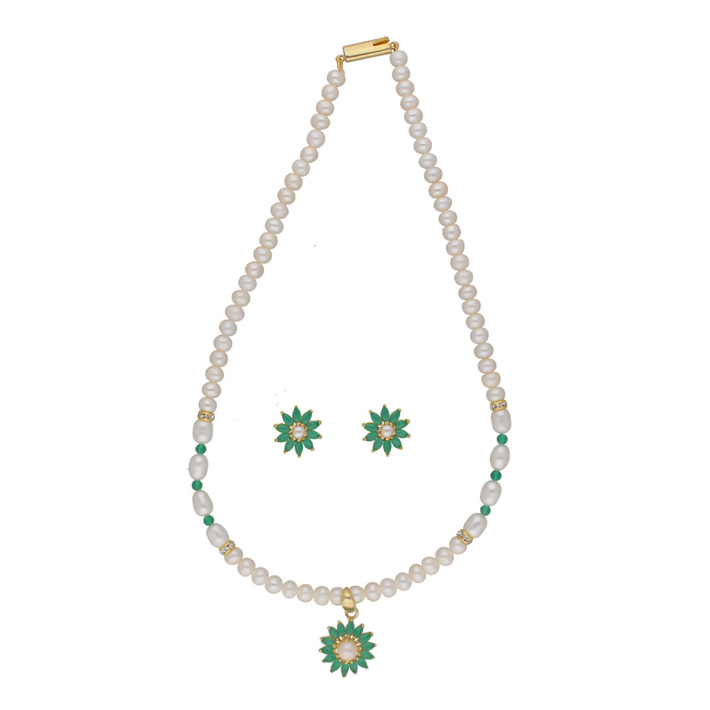 J Pearls Bahupuspa 1 Line Pearl Sets - Real Pearl Jewelry - Distacart