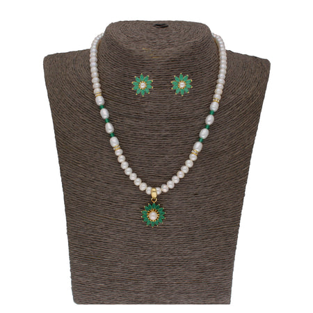 J Pearls Bahupuspa 1 Line Pearl Sets - Real Pearl Jewelry