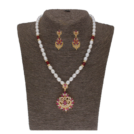J Pearls Dheeksha 1 Line Pearl Sets - Real Pearl Jewelry