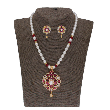 J Pearls Krishna 1 Line Pearl Sets - Real Pearl Jewelry