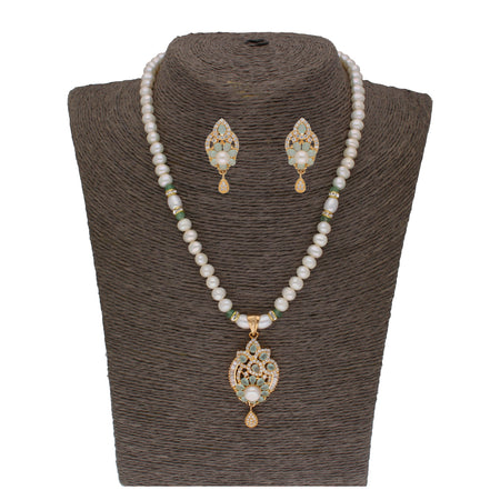J Pearls Jhanvi 1 Line Pearl Sets - Real Pearl Jewelry