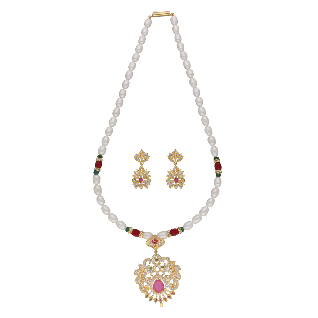 J Pearls Bahgvanti 1 Line Pearl Sets - Real Pearl Jewelry - Distacart