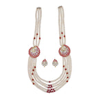 J Pearls Abarna 5 Lines Pearl Sets - Real Pearl Jewelry - Distacart