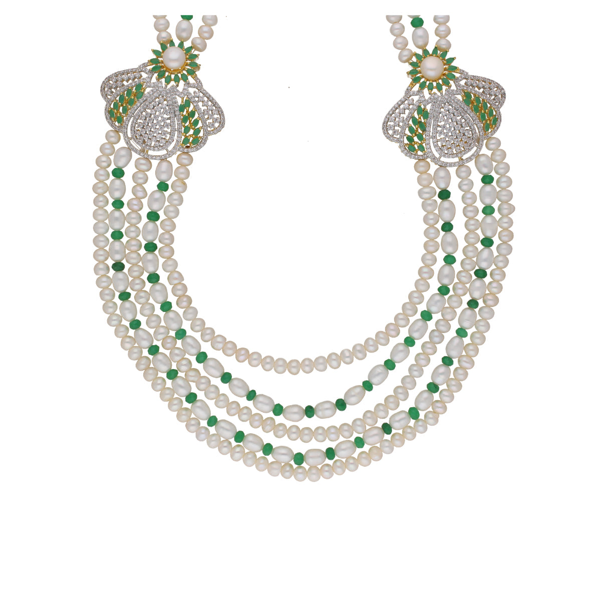 J Pearls Baldar 5 Lines Pearl Sets - Real Pearl Jewelry - Distacart