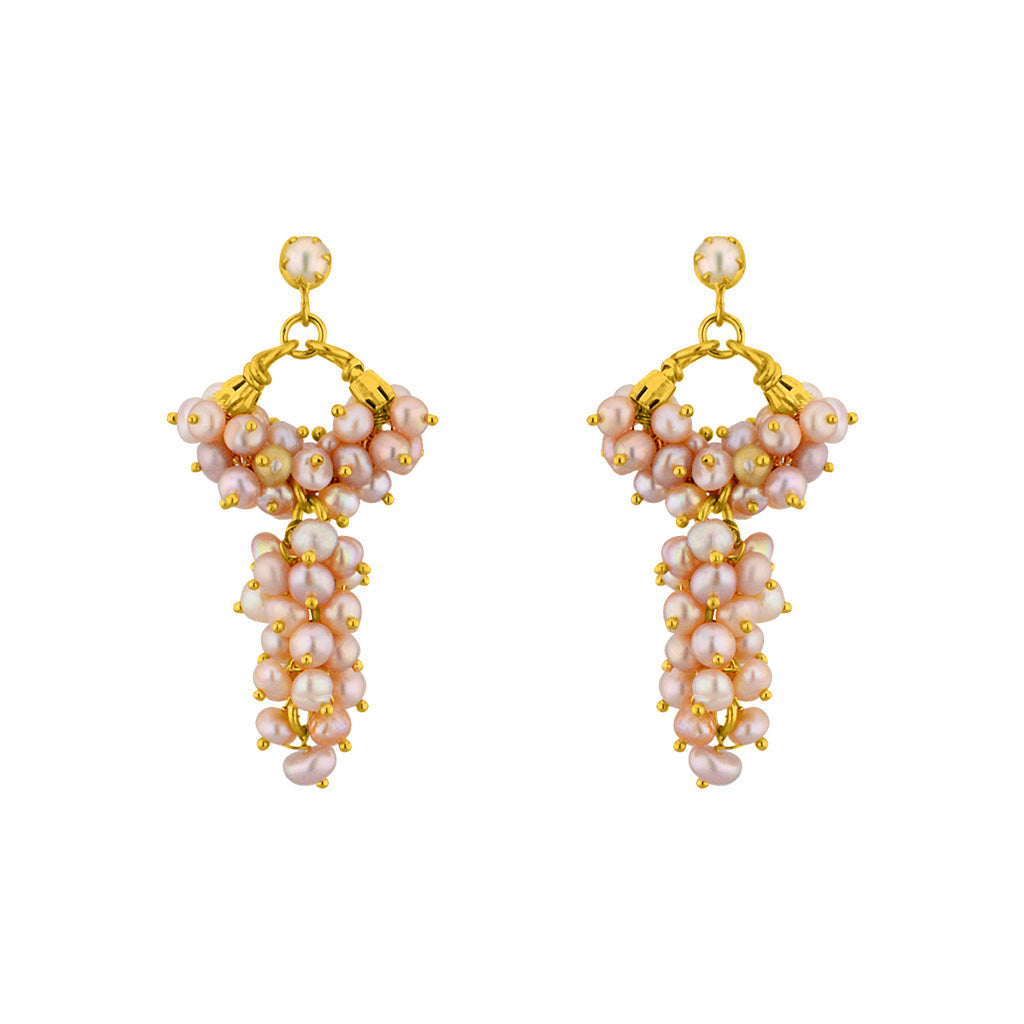J Pearls Stunning Pink Balis - Real Pearl Jewelry - Distacart