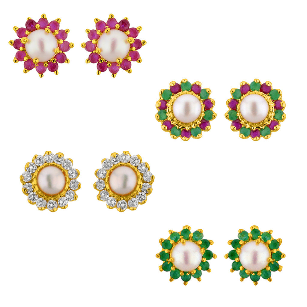J Pearls Green Earrings - Real Pearl Jewelry - Distacart