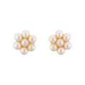 J Pearls 7 Pearls White Ear Rings - Real Pearl Jewelry - Distacart