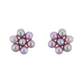 J Pearls 7 Pearls Peach Ear Rings - Real Pearl Jewelry - Distacart