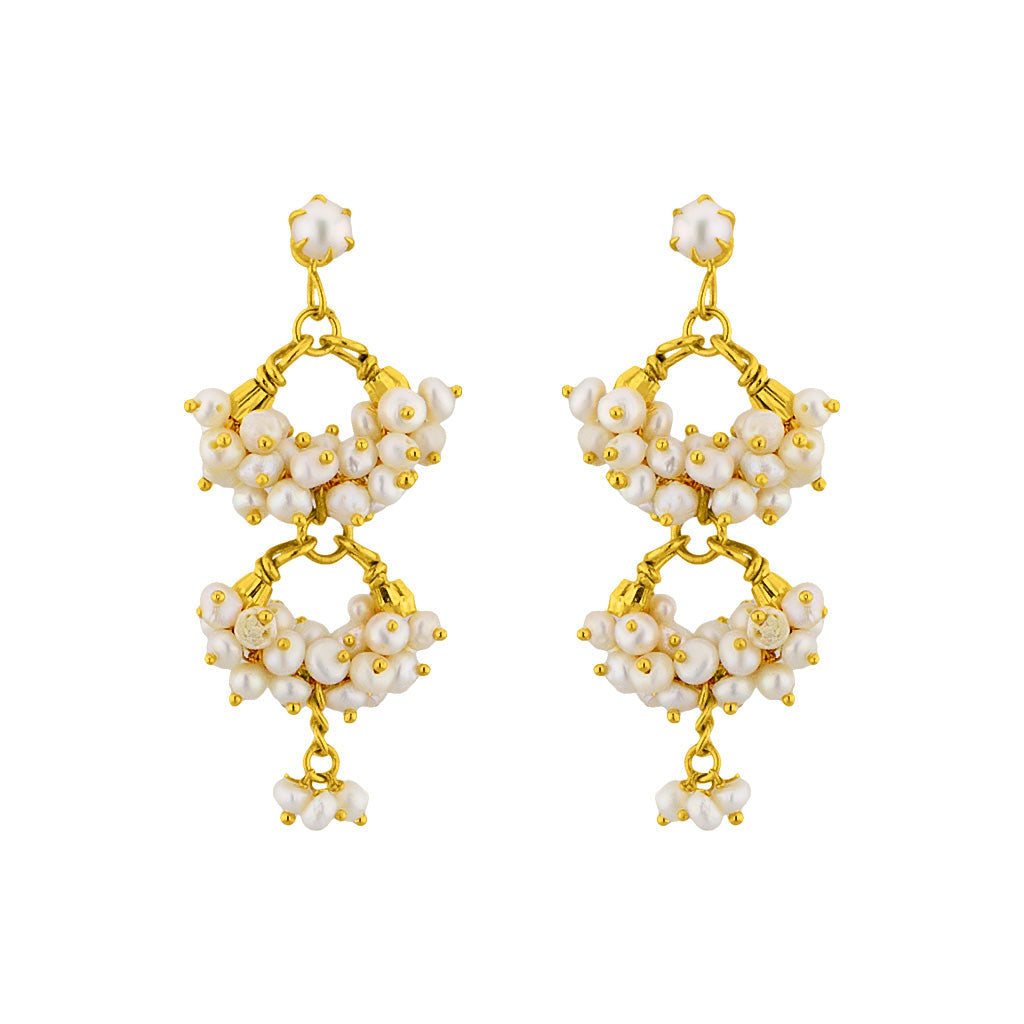J Pearls Double Hanging - Real Pearl Jewelry - Distacart