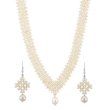 J Pearls Conventional Pearl Necklace Set - Real Pearl Jewelry