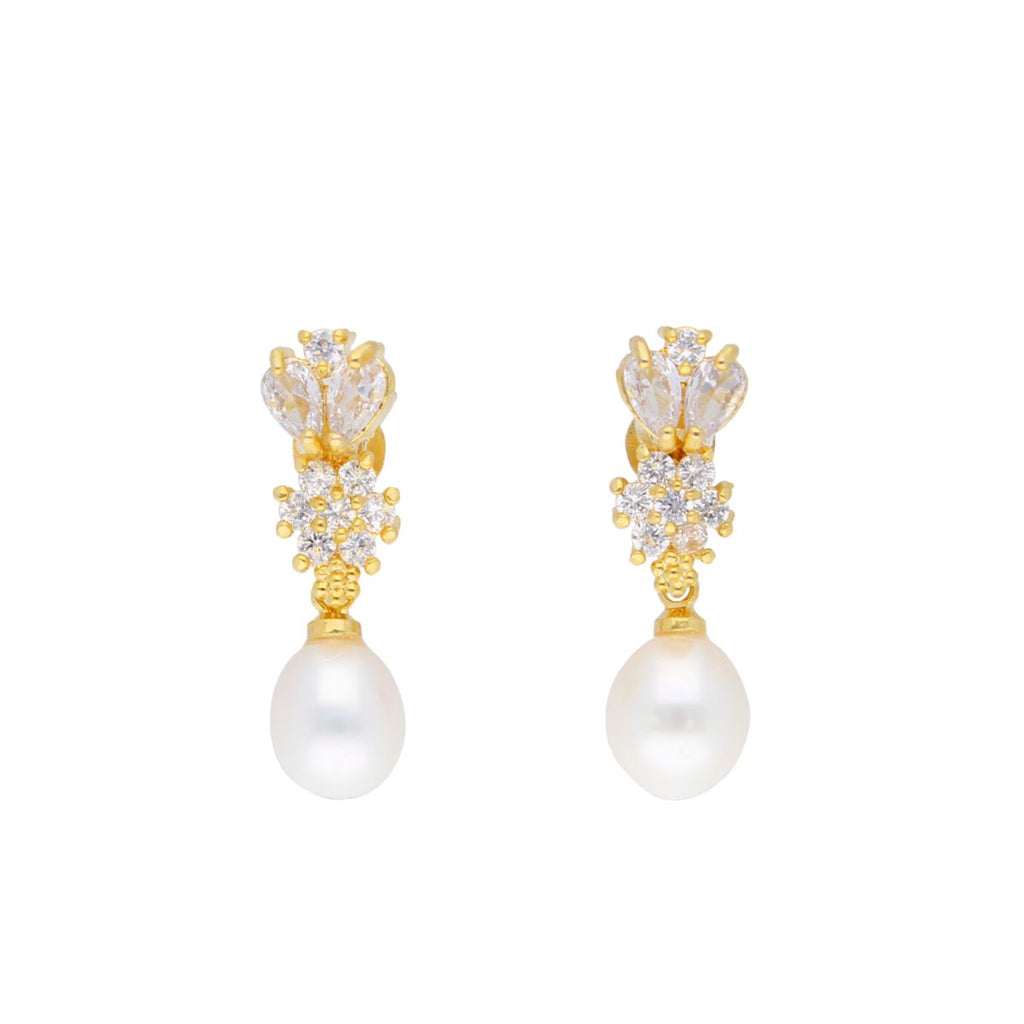 J Pearls Kiara Pearl Earrings - Real Pearl Jewelry - Distacart