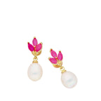 J Pearls Noha Pearl Earrings - Real Pearl Jewelry - Distacart