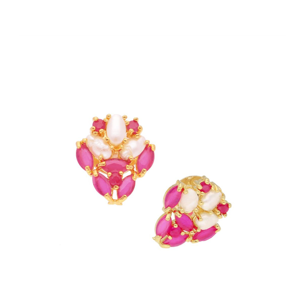 J Pearls Cherry Pearl Earrings - Real Pearl Jewelry - Distacart