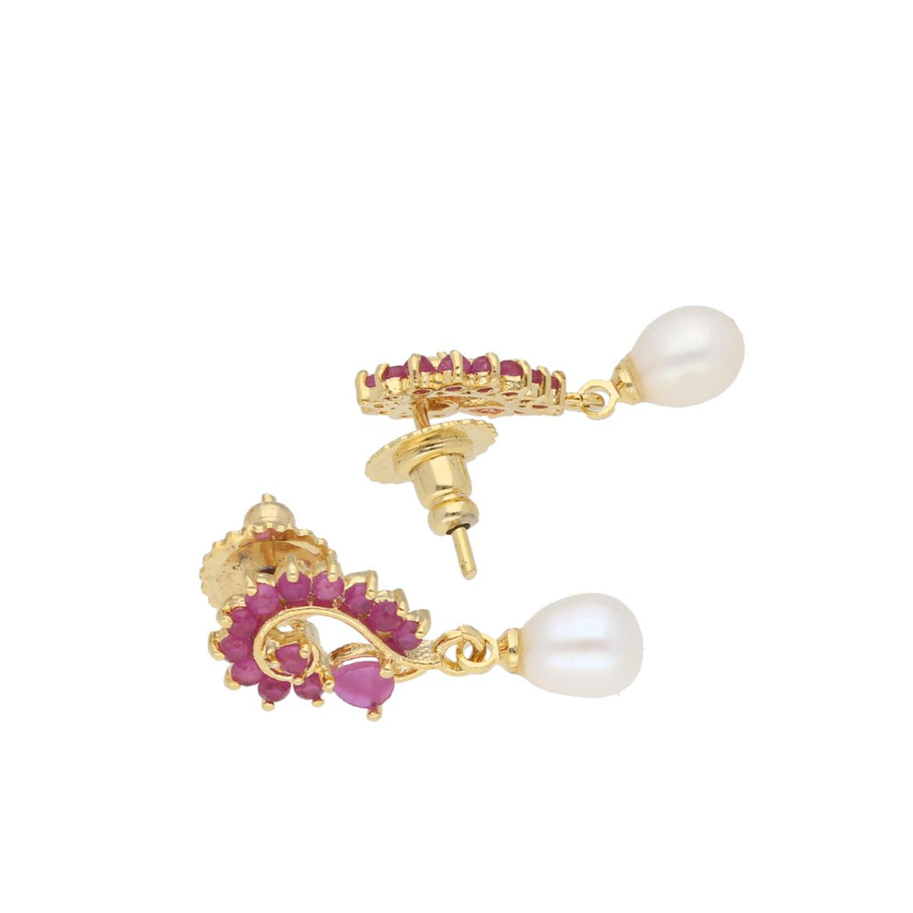 J Pearls Jaanvi Pearl Earrings - Real Pearl Jewelry - Distacart