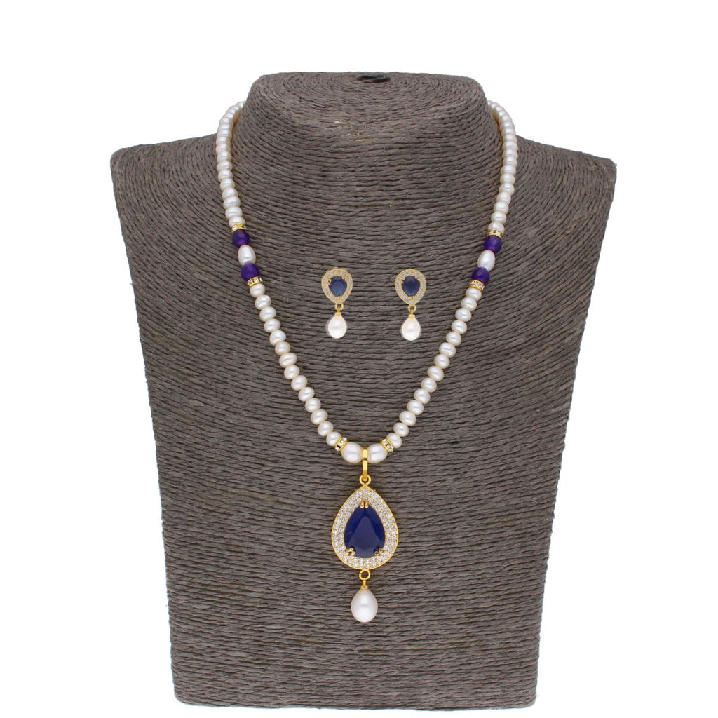J Pearls Jaanvi Pearl Set - Real Pearl Jewelry - Distacart