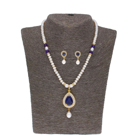 J Pearls Jaanvi Pearl Set - Real Pearl Jewelry