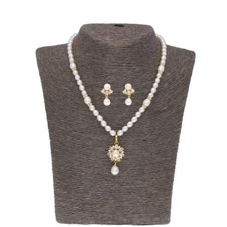 J Pearls Theertha Pearl Set - Real Pearl Jewelry