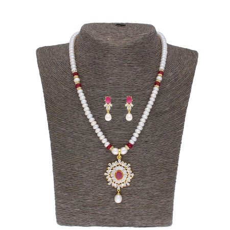 J Pearls Abdhija Pearl Set - Real Pearl Jewelry
