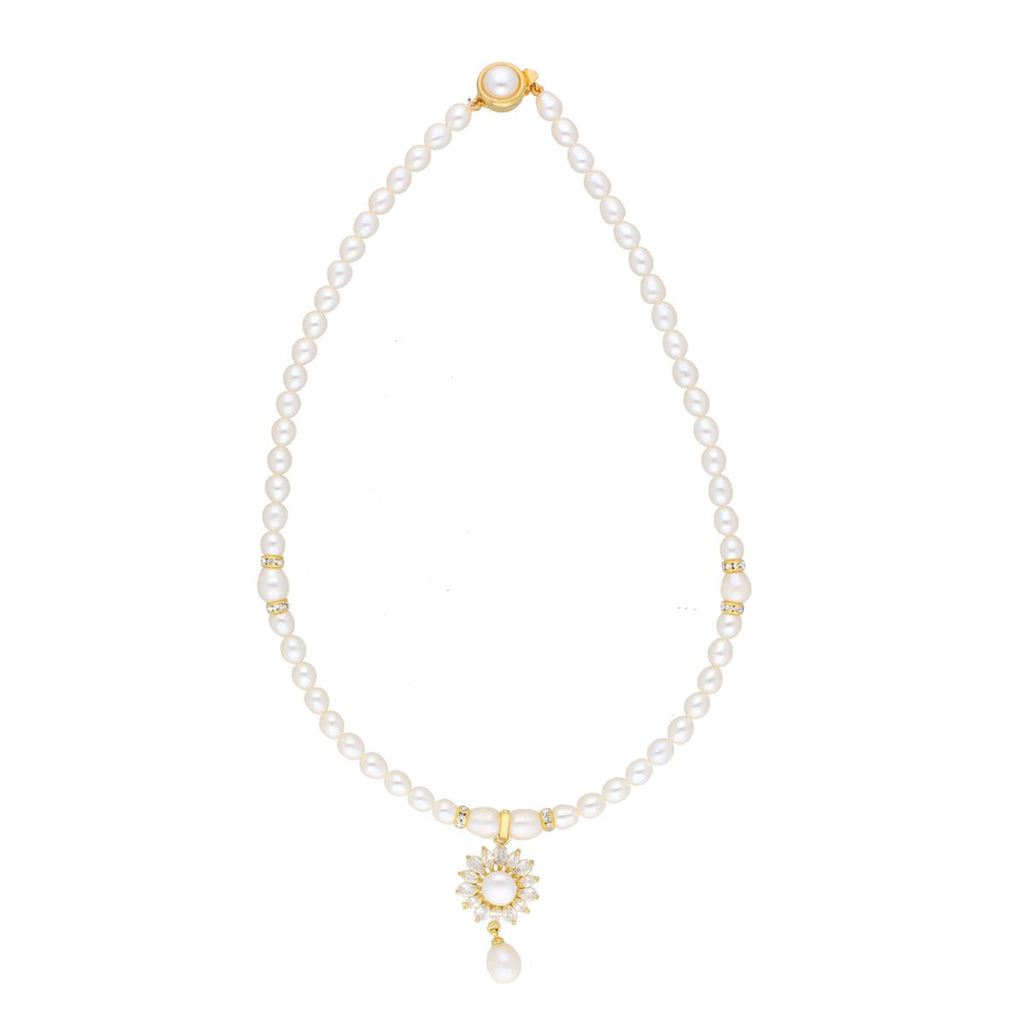 J Pearls Baheera Pearl Set - Real Pearl Jewelry - Distacart