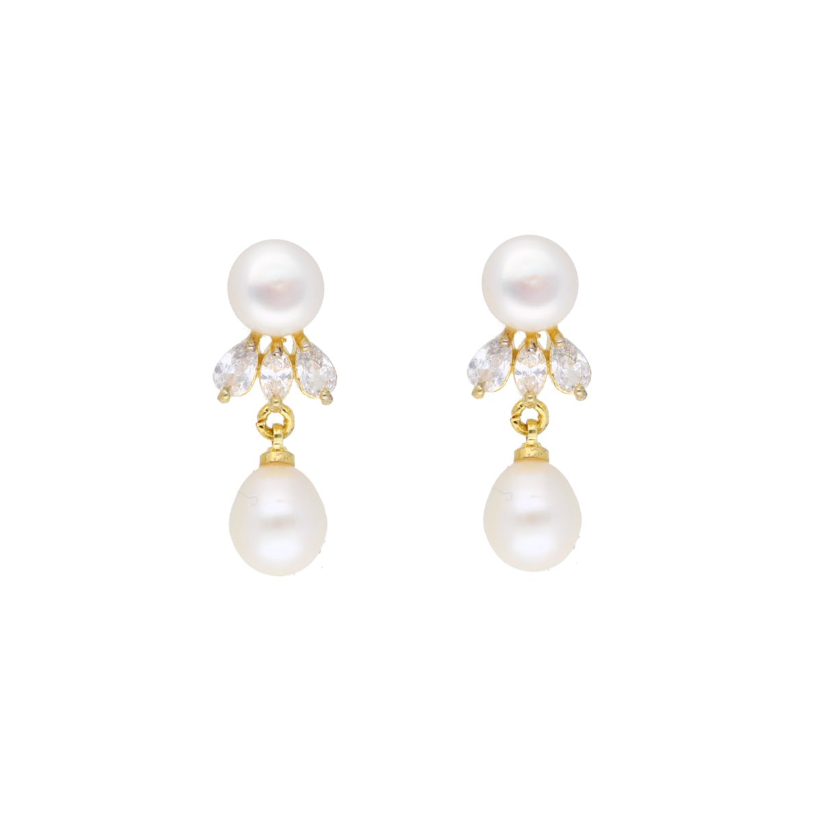 J Pearls Baheera Pearl Set - Real Pearl Jewelry - Distacart