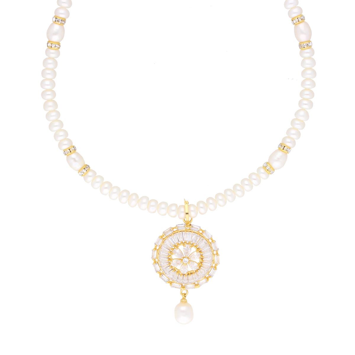 J Pearls Dharna Pearl Set - Real Pearl Jewelry - Distacart