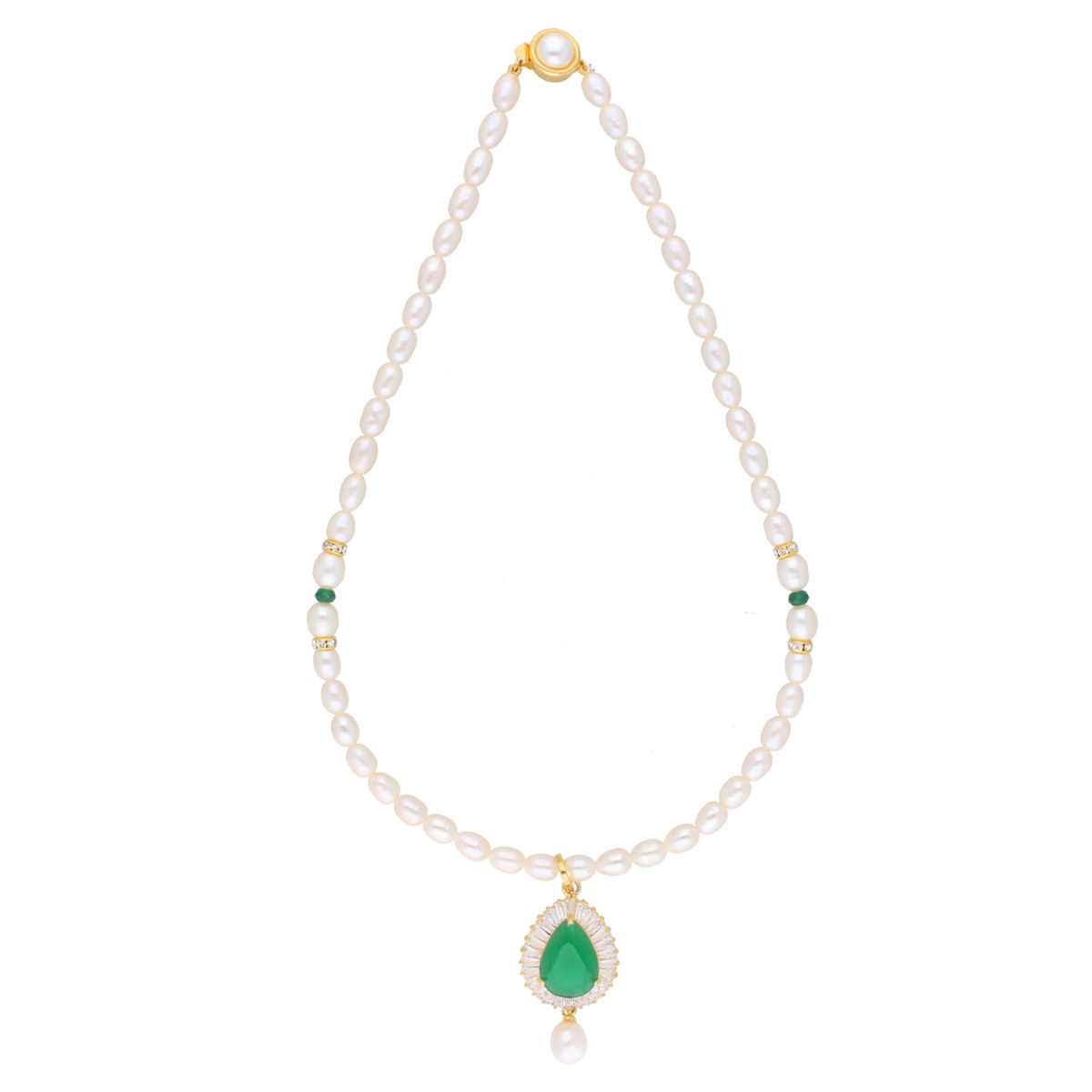 J Pearls Dhenuka Pearl Set - Real Pearl Jewelry - Distacart