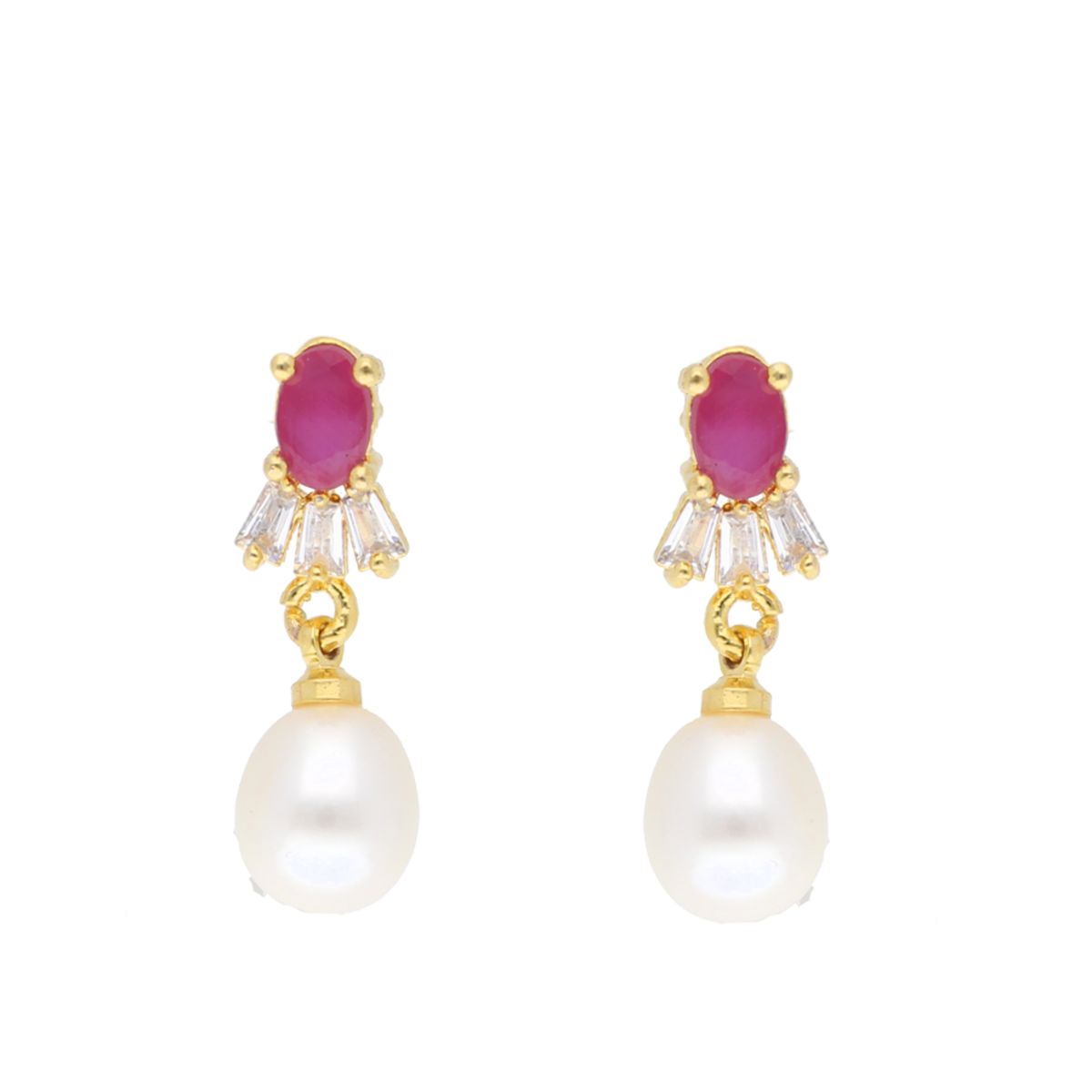 J Pearls Haarshini Pearl Set - Real Pearl Jewelry - Distacart