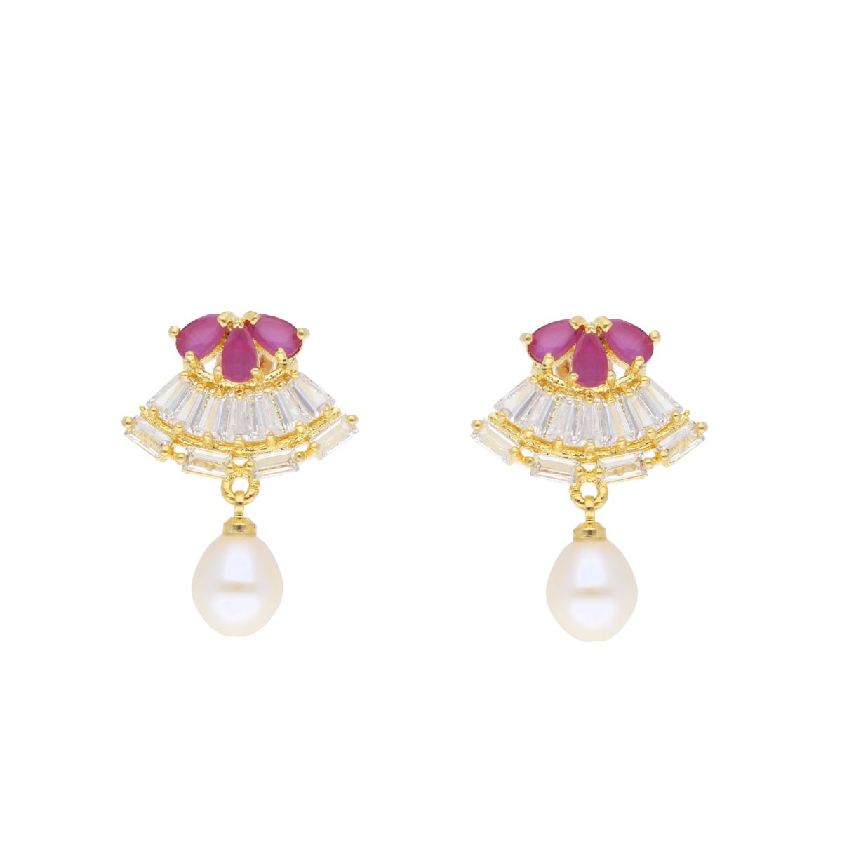 J Pearls Candalini Pearl Set - Real Pearl Jewelry - Distacart