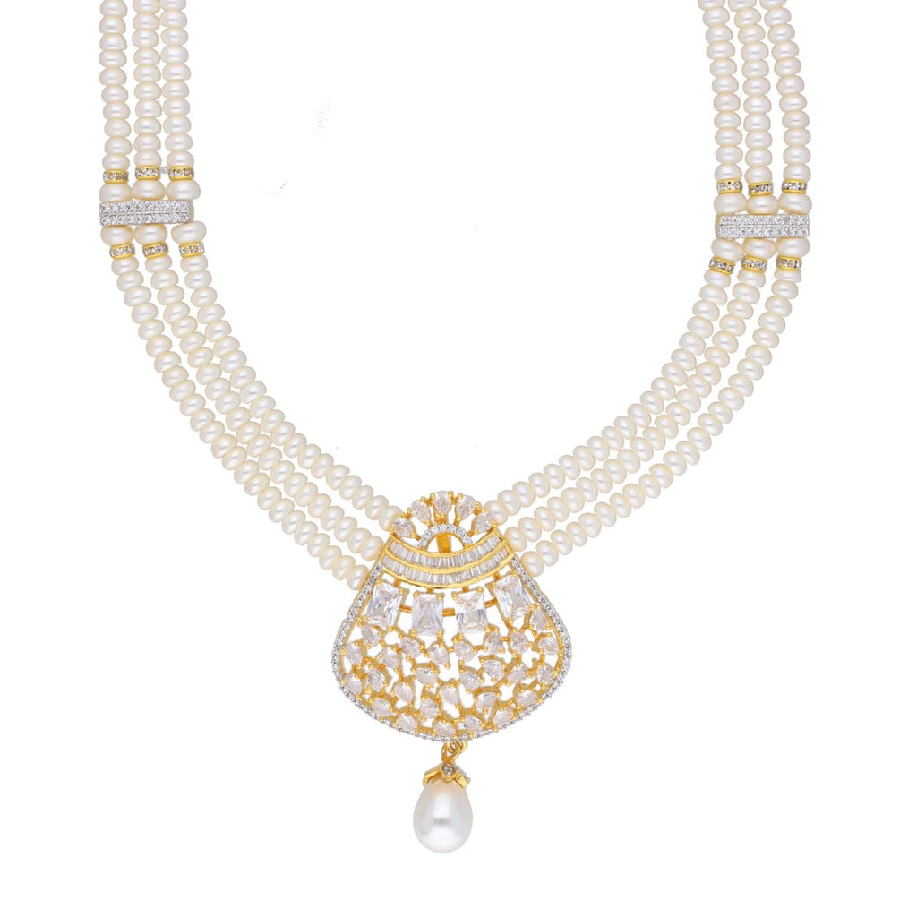 J Pearls Camunda Pearl Set - Real Pearl Jewelry - Distacart