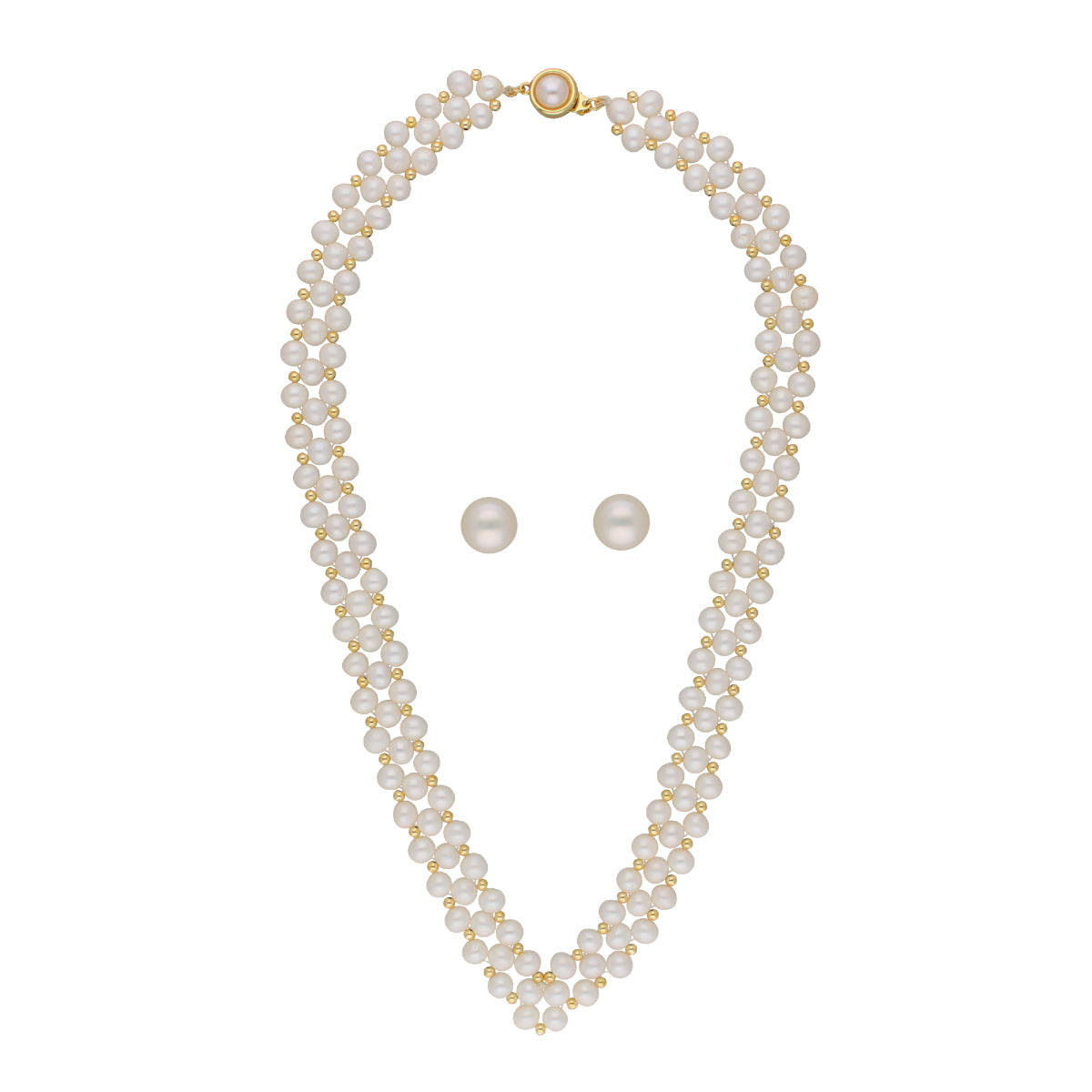 J Pearls Foolan 1 Line Pearl Sets - Real Pearl Jewelry - Distacart