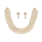 J Pearls Abarna 1 Line Pearl Choker - Real Pearl Jewelry - Distacart